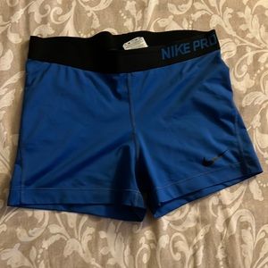 Nike pro blue shorts- Dri fit
